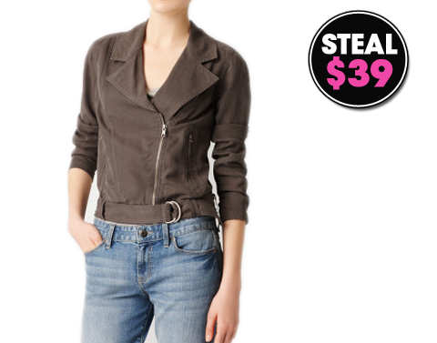 Calvin Klein Tencel Zip Moto Jacket Steal at 39 Buy It Calvin Klein Tencel Zip Moto Jacket Steal at 39 Buy It