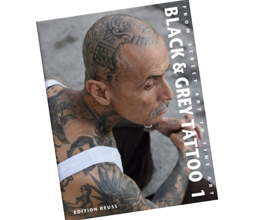 The book traces and documents the evolution of Black and Grey tattooing from