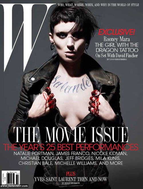 Fashion: The Girl With The Dragon Tattoo Actress Graces the Cover of W's 