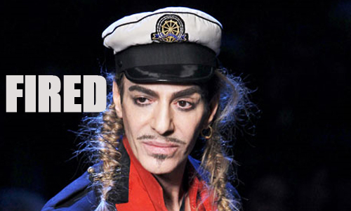 john galliano fired. Dior Fires John Galliano