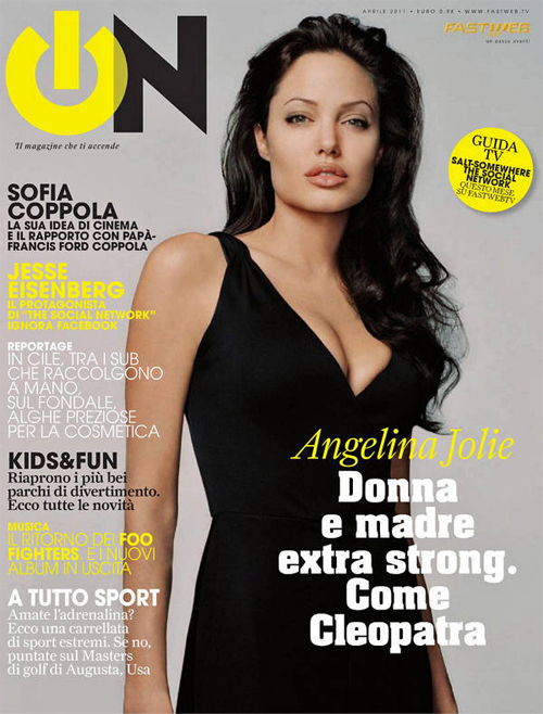 COVERED Angelina Jolie for On Italy April 2011 Cover