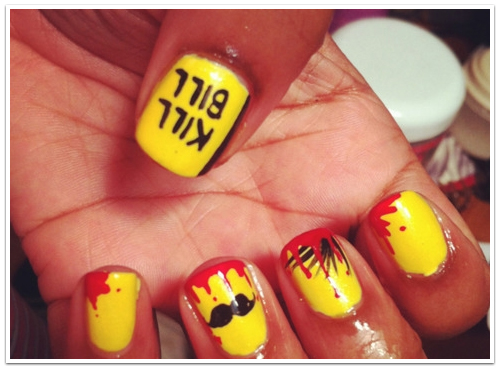 Nail Art Meets Film: Incredible Nail Art Inspired by Cinema and TV. Kill