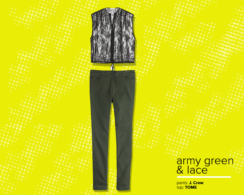 Revamp Army Green And Lace Pairing Revamp Army Green And Lace Pairing