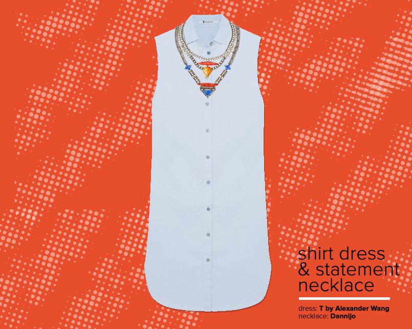 Revamp Shirt Dress And Statement Necklace Revamp Shirt Dress And Statement Necklace