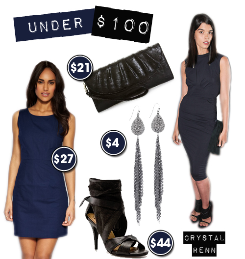 Under $100: Crystal Renn in Navy and Black Z Spoke by Zac Posen Outfit ...